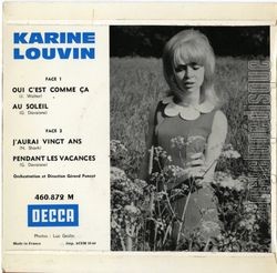 [Pochette de Oui, c’est comme a (Karine LOUVIN) - verso]
