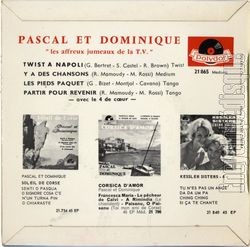 [Pochette de Twist  Napoli (PASCAL ET DOMINIQUE) - verso]