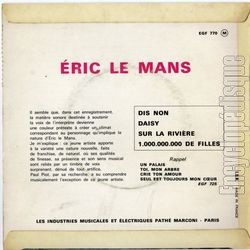[Pochette de Dis non (ric LE MANS) - verso]