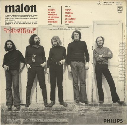 [Pochette de Rebellion (MALON) - verso]
