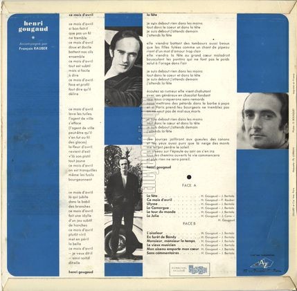 [Pochette de La fte (Henri GOUGAUD) - verso]