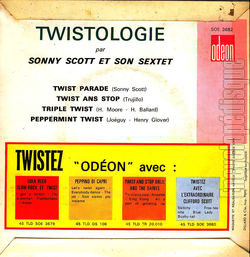 [Pochette de Twistologie (Sonny SCOTT) - verso]
