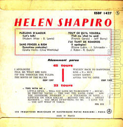 [Pochette de Helen SHAPIRO -  Parlons d’amour  (Les FRANCOPHILES) - verso]