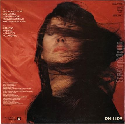 [Pochette de Soleil dans l’ombre (Catherine RIBEIRO) - verso]