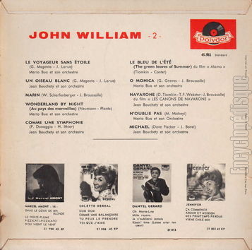 [Pochette de Le voyageur sans toile, Marin, Michal… (John WILLIAM) - verso]