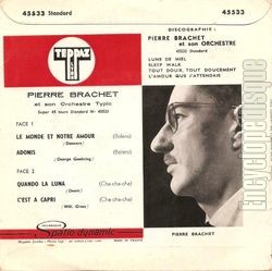 [Pochette de Le monde et notre amour (Pierre BRACHET) - verso]