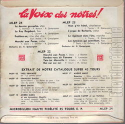 [Pochette de Le dernier Gavroche (Ray CHOCK) - verso]
