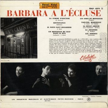 [Pochette de Barbara  l’cluse (BARBARA) - verso]