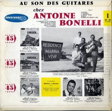 [Pochette de Au son des guitares - vol. 1 (Antoine BONELLI) - verso]