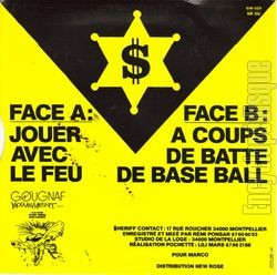 [Pochette de  coups de batte de base ball (Les SHRIFF) - verso]