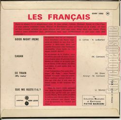 [Pochette de  Good night  Irene (Les FRANAIS) - verso]