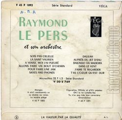 [Pochette de Julie la rousse (Raymond LE PERS) - verso]