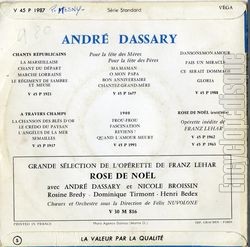 [Pochette de Bonne fte maman (Andr DASSARY) - verso]