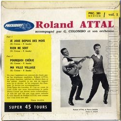 [Pochette de Je joue depuis des mois (Roland ATTAL) - verso]