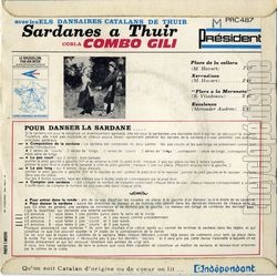 [Pochette de Sardanes  Thuir (COBLA COMBO GILI) - verso]