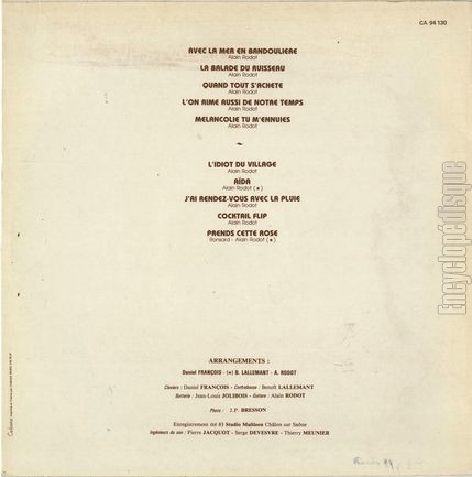 [Pochette de Alain Rodot (Alain RODOT) - verso]
