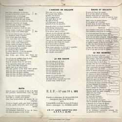 [Pochette de Histoires bibliques en chansons (Roland BLUM) - verso]