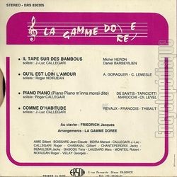 [Pochette de Il tape sur des bambous (La GAMME DORE) - verso]