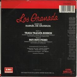 [Pochette de Traca tracata bonbon (les GRANADA) - verso]