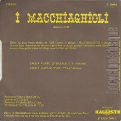 [Pochette de Cantanu natale (I MACCHIACHIOLI) - verso]