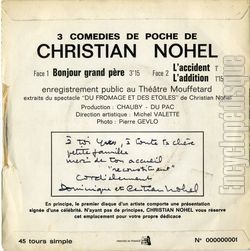 [Pochette de Bonjour grand-pre (Christian NOHEL) - verso]