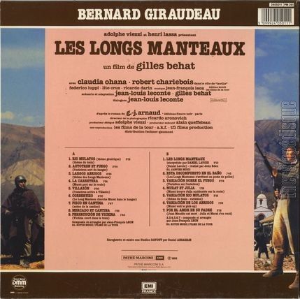 [Pochette de Les longs manteaux (B.O.F.  Films ) - verso]