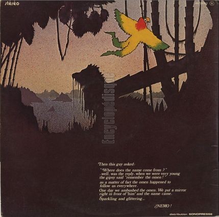 [Pochette de Nemo (NEMO) - verso]