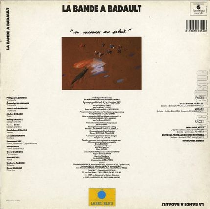 [Pochette de En vacances au soleil (La BANDE  BADAULT) - verso]