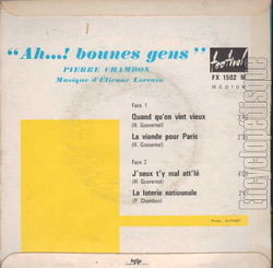 [Pochette de Ah ! Bounes gens - Folklore du Berry (FOLKLORE) - verso]
