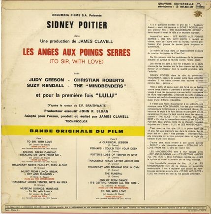 [Pochette de Les anges aux poings serrs (B.O.F.  Films ) - verso]