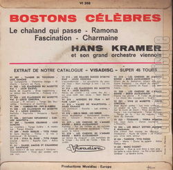 [Pochette de Bostons clbres (Hans KRAMER) - verso]