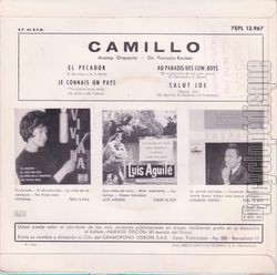 [Pochette de El pecador (CAMILLO) - verso]