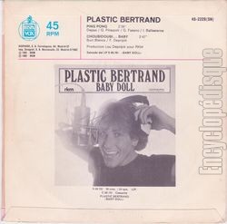 [Pochette de Ping-pong (Plastic BERTRAND) - verso]
