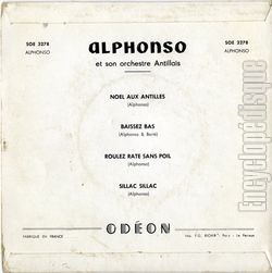 [Pochette de Nol aux Antilles (ALPHONSO (et son orchestre antillais)) - verso]