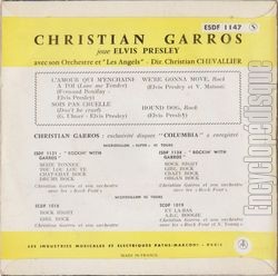 [Pochette de Christian Garros joue Elvis Presley (Christian GARROS) - verso]
