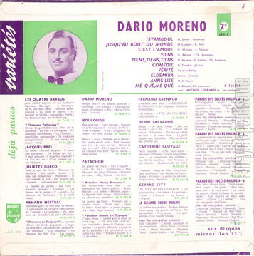 [Pochette de Istamboul, Viens, Vrit… - (Vol. 2) (Dario MORENO) - verso]