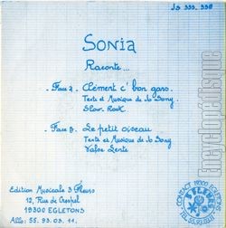 [Pochette de Sonia raconte… (SONIA (4)) - verso]