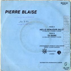 [Pochette de Hello, bonjour, salut (Pierre BLAISE) - verso]