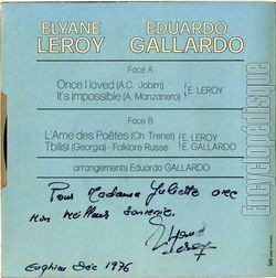[Pochette de Once I loved (Elyane LEROY et Eduardo GALLARDO) - verso]