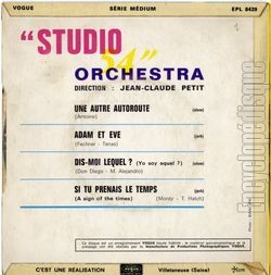 [Pochette de Une autre autoroute (STUDIO 54 ORCHESTRA) - verso]