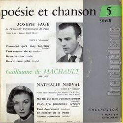 [Pochette de Guillaume de Machault - 5 - (POSIE ET CHANSON) - verso]