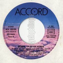 [Pochette de Ce que je veux faire quand je serai grand (GOGOL (GOGOL 1er et la HORDE)) - verso]