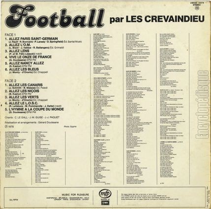 [Pochette de Football (Les CREVAINDIEU) - verso]