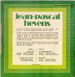 [Pochette de 2000 Ans (Jean Pascal HEVENS) - verso]