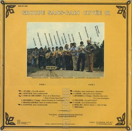 [Pochette de Cire tes souliers (GROUPE SANS GAIN) - verso]