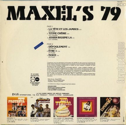 [Pochette de Kawatcha (MAXEL’S 79) - verso]