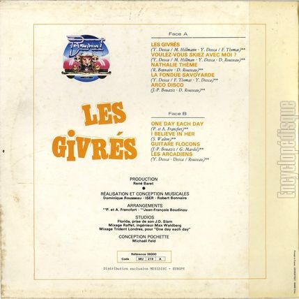 [Pochette de Les givrs (B.O.F.  Films ) - verso]