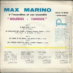 [Pochette de O Sole mio ! (Max MARINO) - verso]