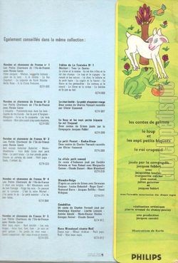 [Pochette de Le loup et les sept biquets / Le roi crapaud (JEUNESSE) - verso]