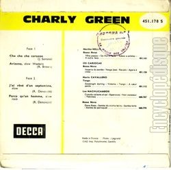 [Pochette de Cha cha cha corazon (Charly GREEN) - verso]